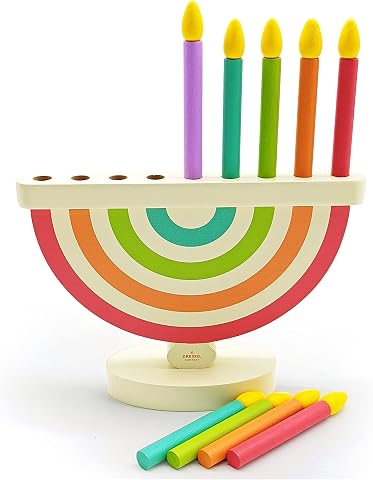 Wooden Play Menorah for Kids