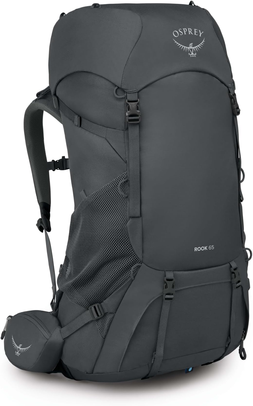 Rook 65L Men's Backpacking Backpack, Dark Charcoal/Silver Lining, Extended Fit