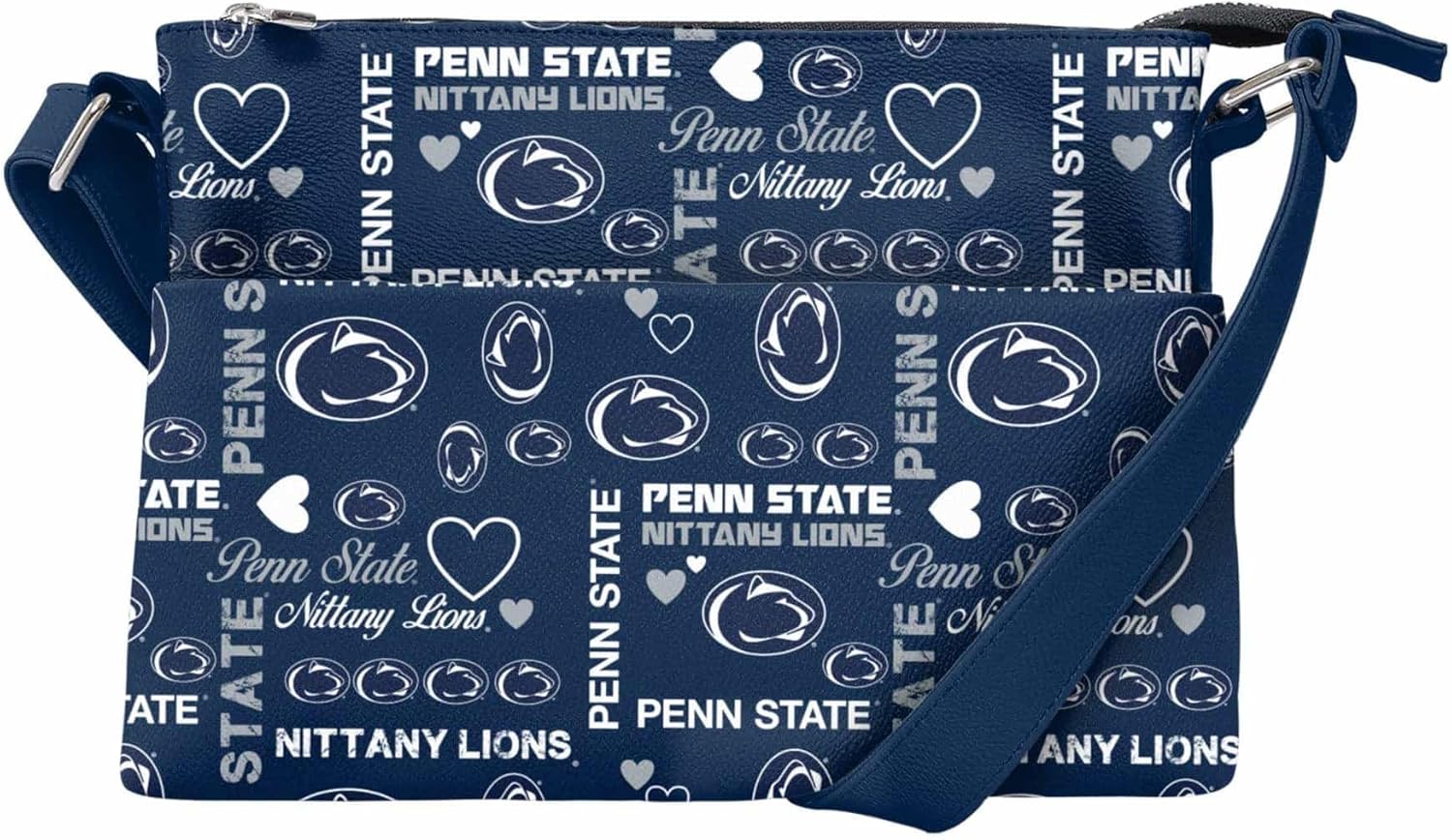 FOCO NCAA College Team Logo Love Bag Collection, Crossbody Purse