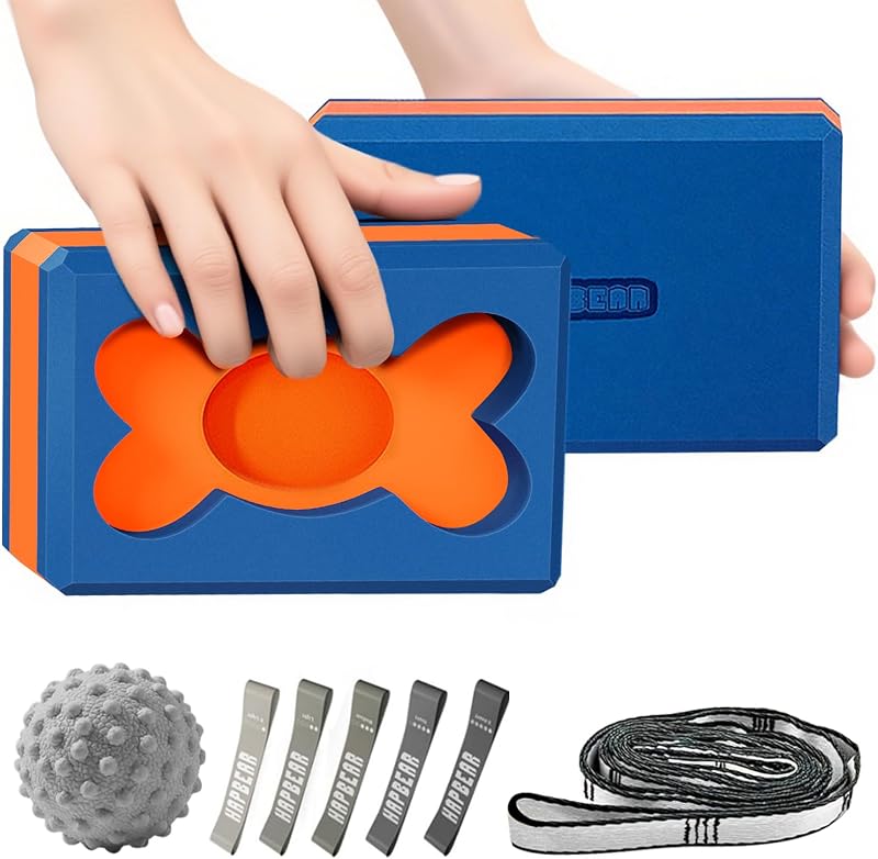 Yoga Blocks 2 Pack - 9x6x3in High-Density EVA Foam with Non-Slip Textured Surface, Supportive for Deep Stretching & Lightweight - Ideal for Yoga, Pilates, Stretching Exercises