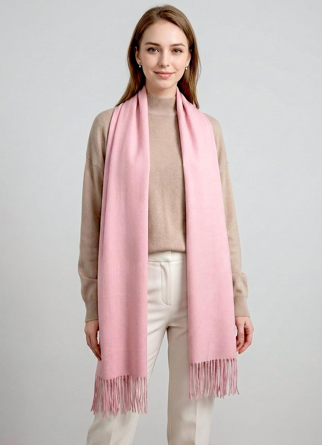 Achillea Warm Cashmere-Feel Winter Scarf for Women– Pashmina Shawl Wrap for Daily Wear, Travel & Cold Weather - Image 5