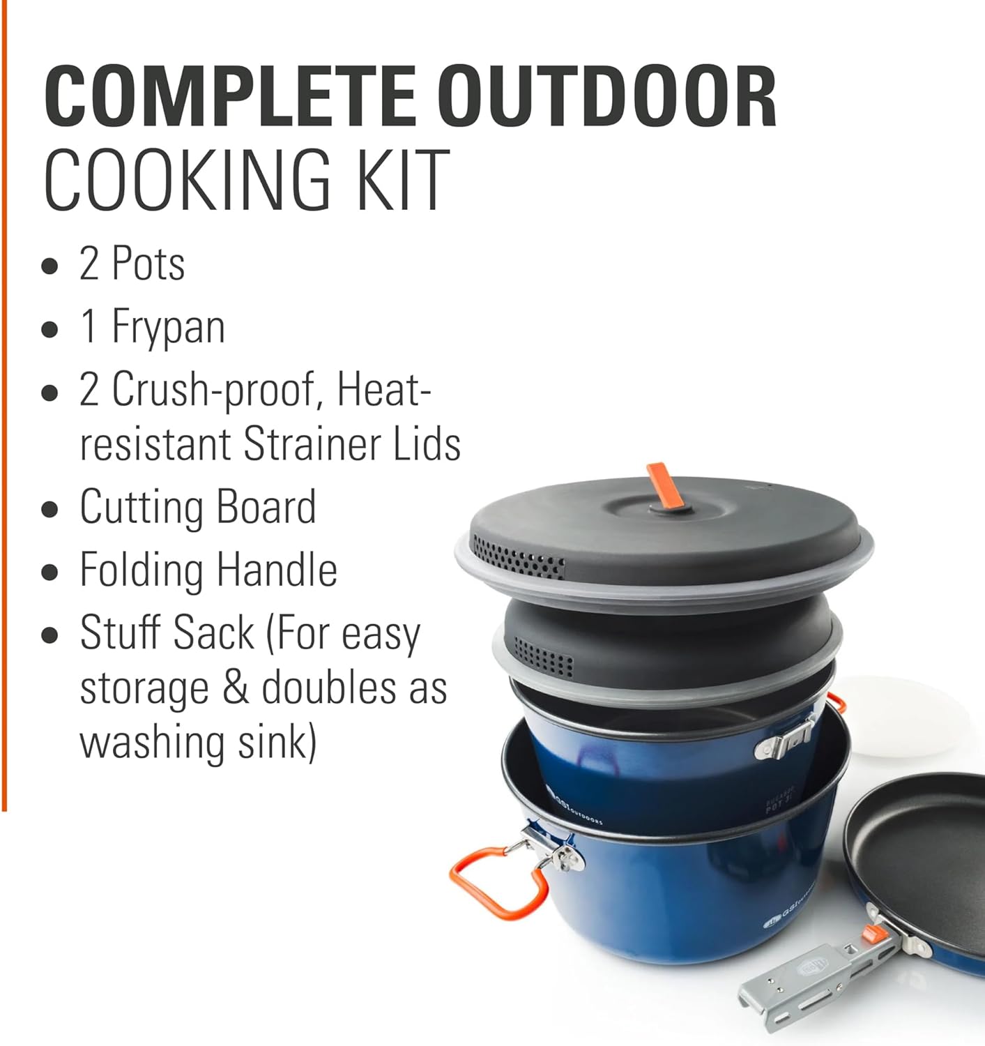 GSI Outdoors Bugaboo Base Camper, High-Efficiency Cookset – Ceramic Non-Stick Coated