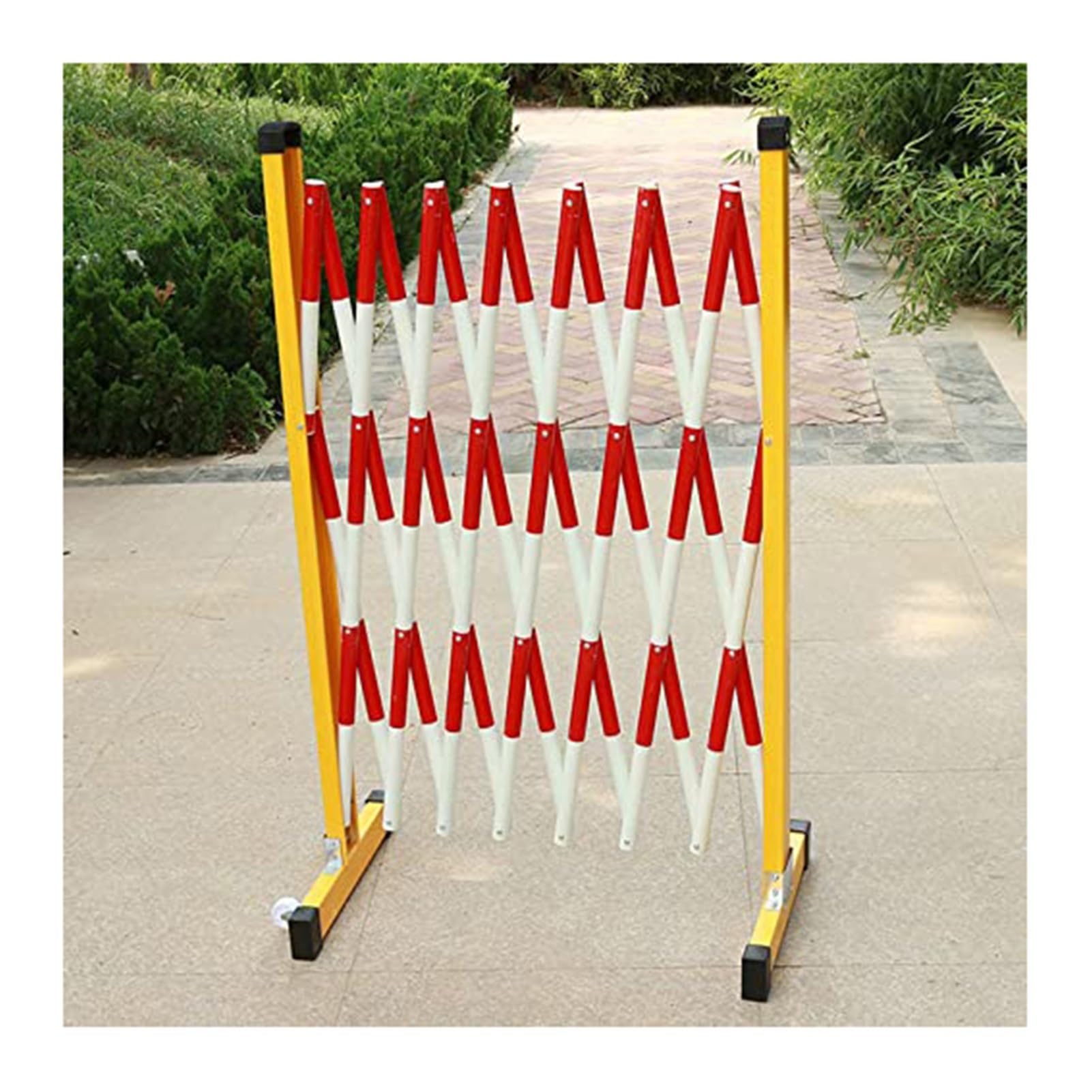 LWJSOCP Expandable Metal Barricade – Flexible Mobile Gate, Adjustable Traffic Control Fence for Construction Sites & Events, Portable Crowd Barrier (Color 1, 1000 cm)