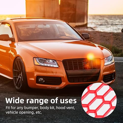 Miniatura 97 de AggAuto 47x16 pulgadas Coche Pickup Truck Grill Mesh Spoiler Bumper Vent Aleación de aluminio Rejilla Automotriz Insertar entrada de aire Racing