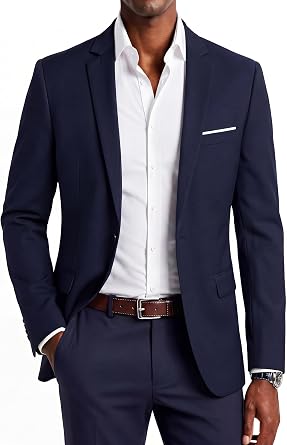 Beninos Mens Blazer Jacket Slim Fit Casual One Button Sport Coats