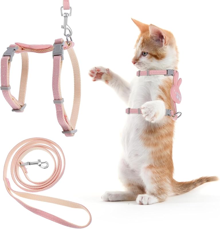 Peitoral Ajustável para Gatos com Guia e Coleira TIESOME, Estampa Degradê