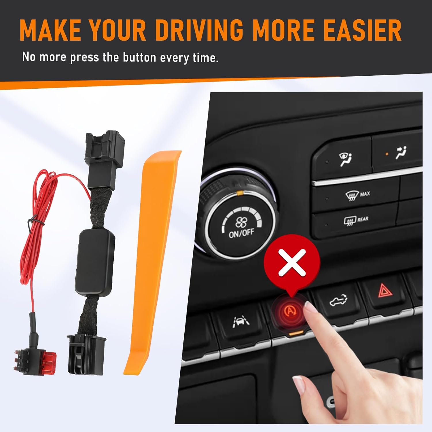 Auto Start Stop Eliminator Compatible with Chevrolet Silverado& GMC Sierra 1500 2022-2025, Plug & Play Start/Stop Memory Module, Disables Auto Engine Stop