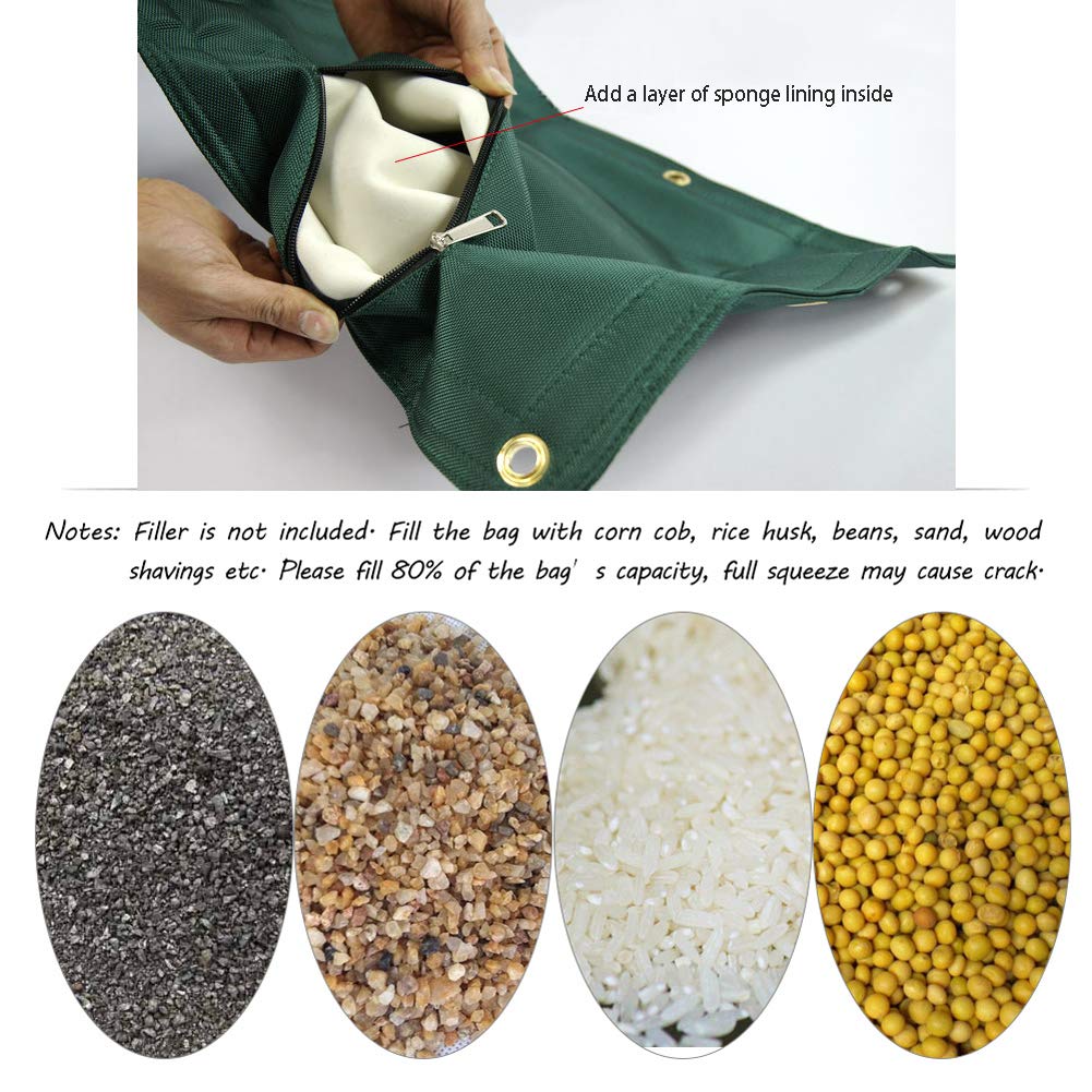 HYFAN Bolsa de pared de lona para Wing Chun Kung Fu, saco de boxeo para entrenamiento de boxeo (verde nuevo)