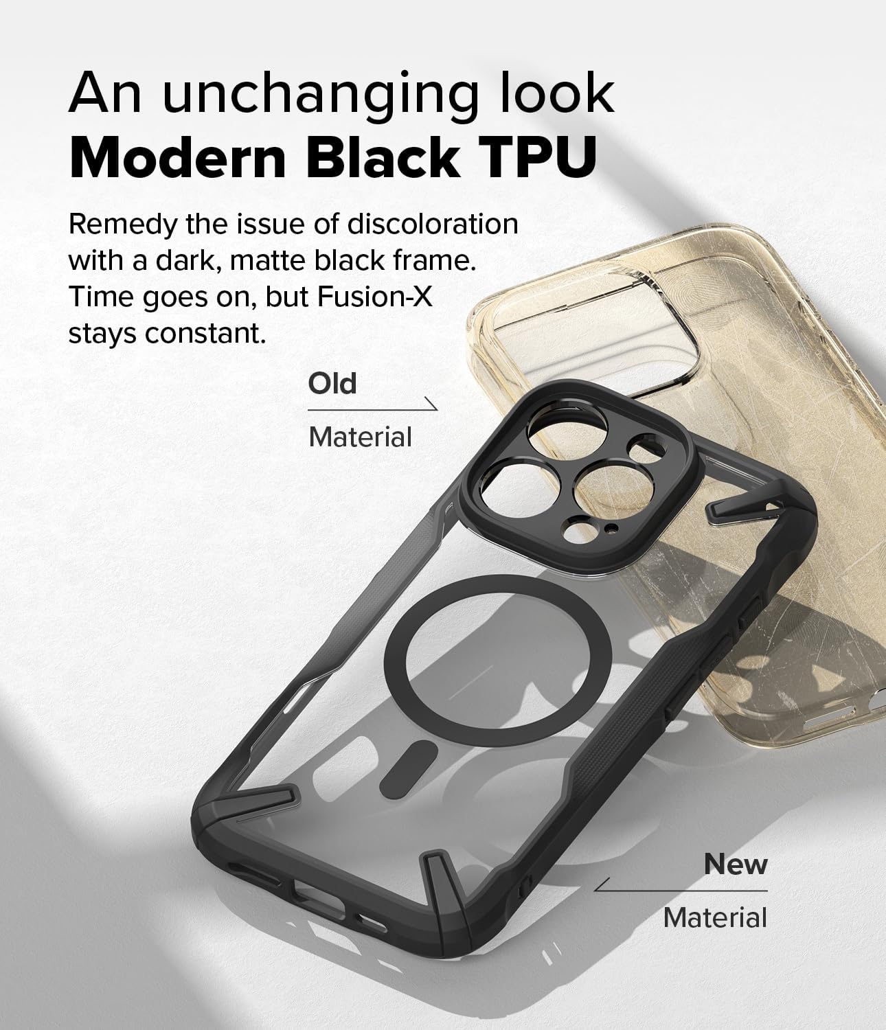 Ringke Fusion-X for iPhone 16 Pro Max Case [Compatible with MagSafe] Augmented Bumper Heavy Duty Shockproof Protective Cover - Magnetic Black