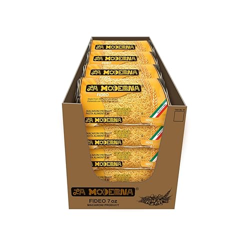 La Moderna Fideo Pasta fideos trigo duro proteínas fibra vitaminas 7 onzas paquete de 20