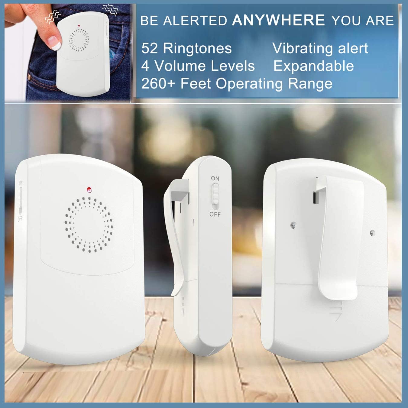 Frее Shірріng 🛒 Wireless Caregiver Pager Nurse Alert System Smart Call Button for Home/Elderly/Patient Vibration Pager (Include Belt Clip) with 52 Melodies (1 Receiver + 1 Call Button) Bеѕt Cуbеr Mоndау 🔥 Wireless Caregiver Pager Nurse Alert System Smart Call Button for Home/Elderly/Patient Vibration Pager (Include Belt Clip) with 52 Melodies (1 Receiver + 1 Call Button)
