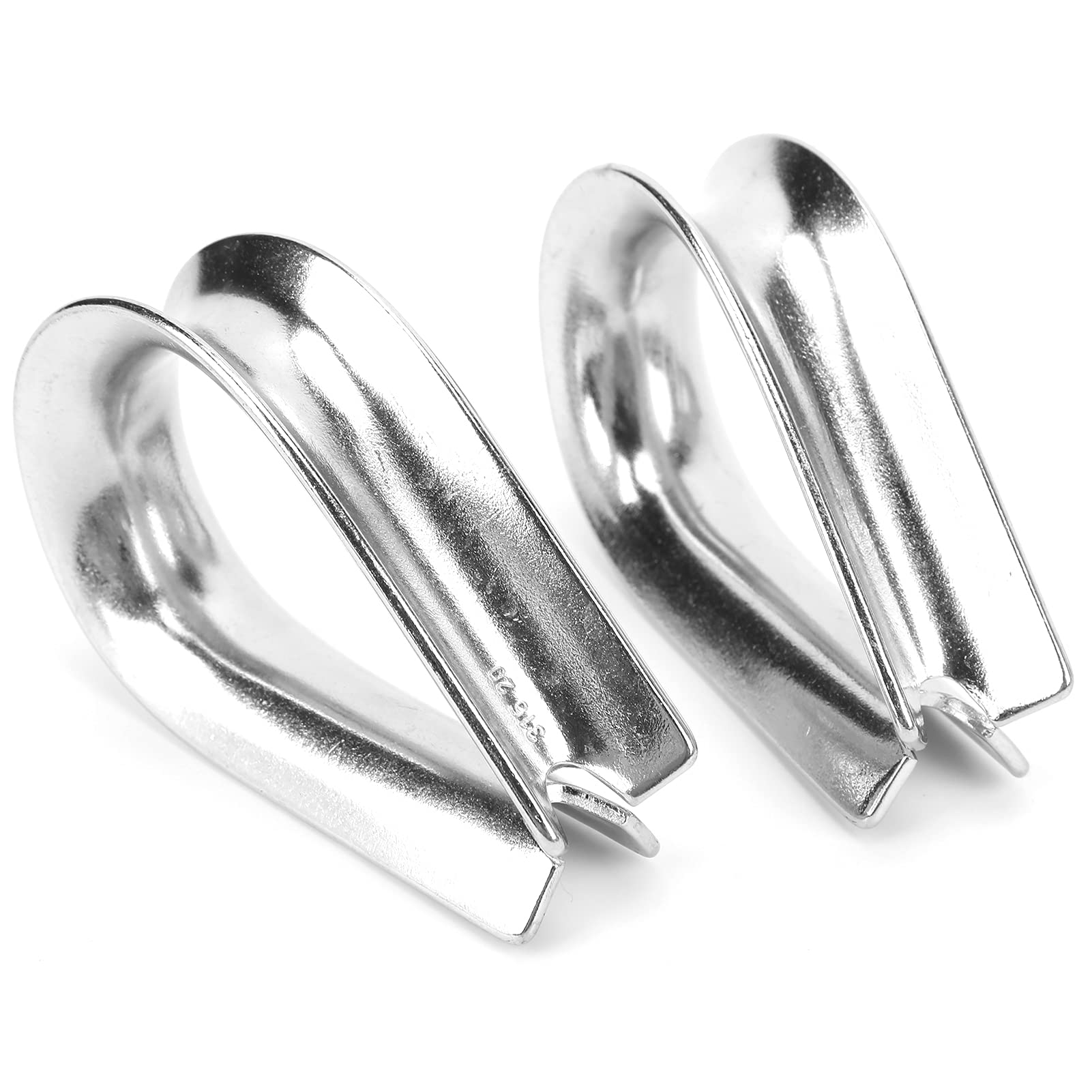 2 Stück 20 Mm M20 Edelstahl-Drahtseil-Kabelkauschen für Rigging- und Hebeanwendungen