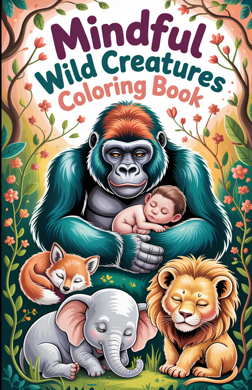 Mindful Wild Creatures Coloring Book: Adult Coloring Book Featuring Wildlife, Relaxation, Stress Relief, Mindfulness, and Calm