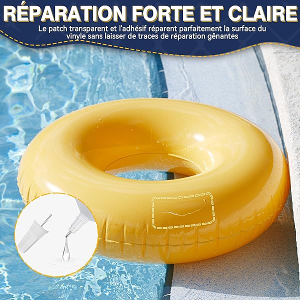 Tiepetly Kit de Reparation Piscine Imperméable et Transparent, pour Matelas Pneumatiques, Jacuzzis, Structures Gonflables, Matériaux en PVC, ABS, EVA et Caoutchouc - 2