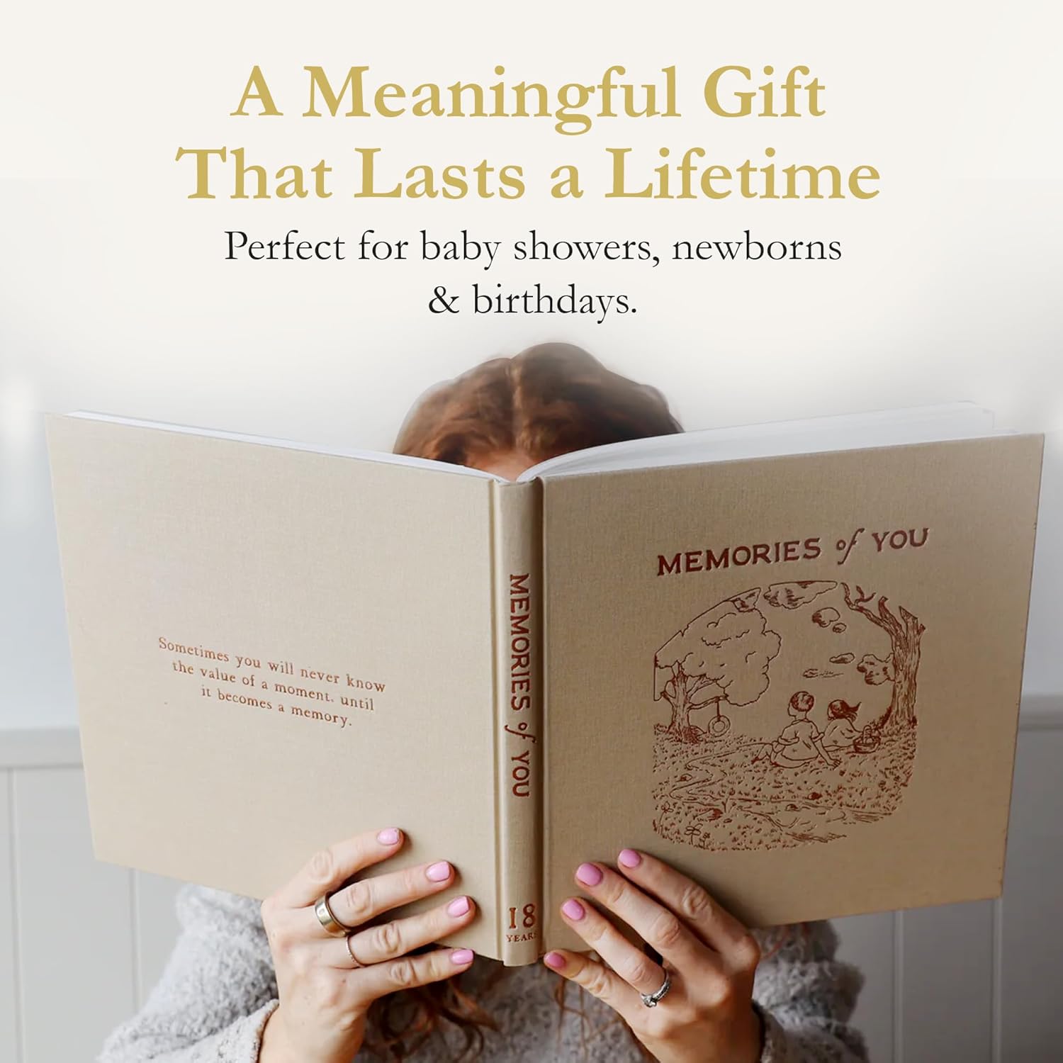 Memories of You: A Childhood Journal - Baby Memory Book from Birth to 18 Years - Guided Prompts, Photo Spaces, Yearly Letters, Milestones & Reflections - Keepsake Baby Journal Gift