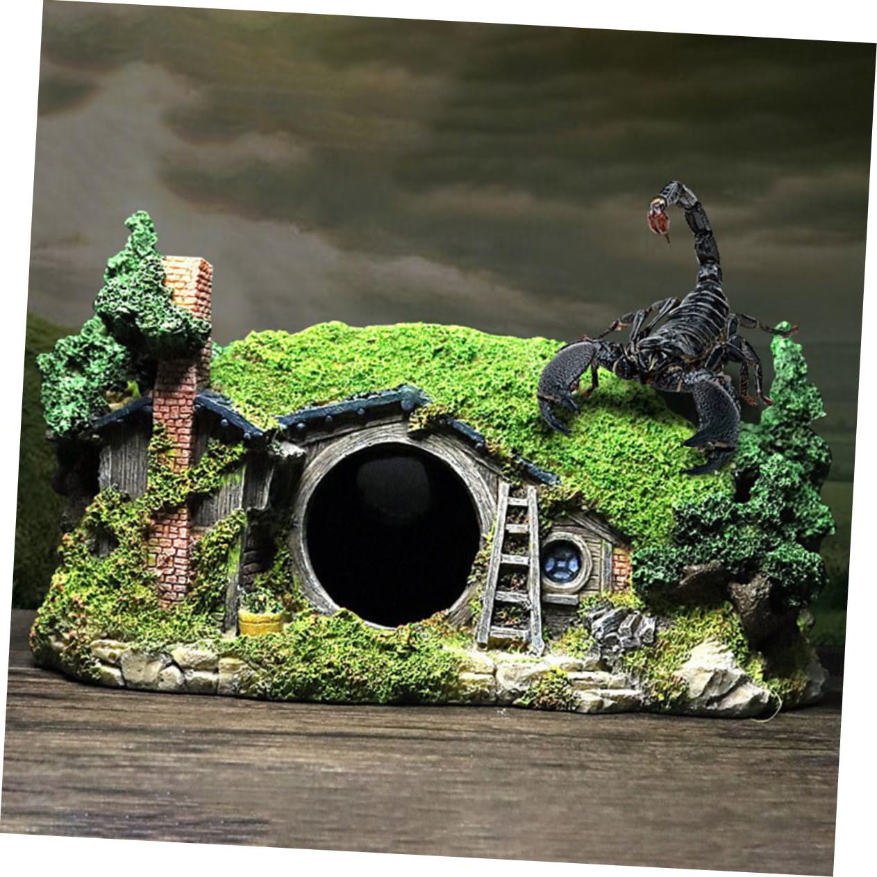 Toddmomy Decorazione per Acquario in Resina Simulata per Acquario d Acqua e Rifugio per Pesci Decorazione per Paesaggio per Rettili e Mini