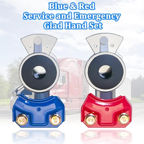 Miniatura 3 de YiaChuii 3 juegos de Gladhands con sellos de mano Glad, Manos alegres de emergencia para semirremolques, manguera de aire, servicio de acoplamiento