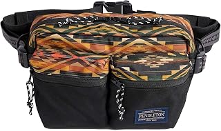 Explorer Collection Sling Bag, Black with Geometric Print, Recycled Polyester, 9x6x4.25 Inch, Crossbody Travel Bag with Multiple Pockets, Adjustable Strap