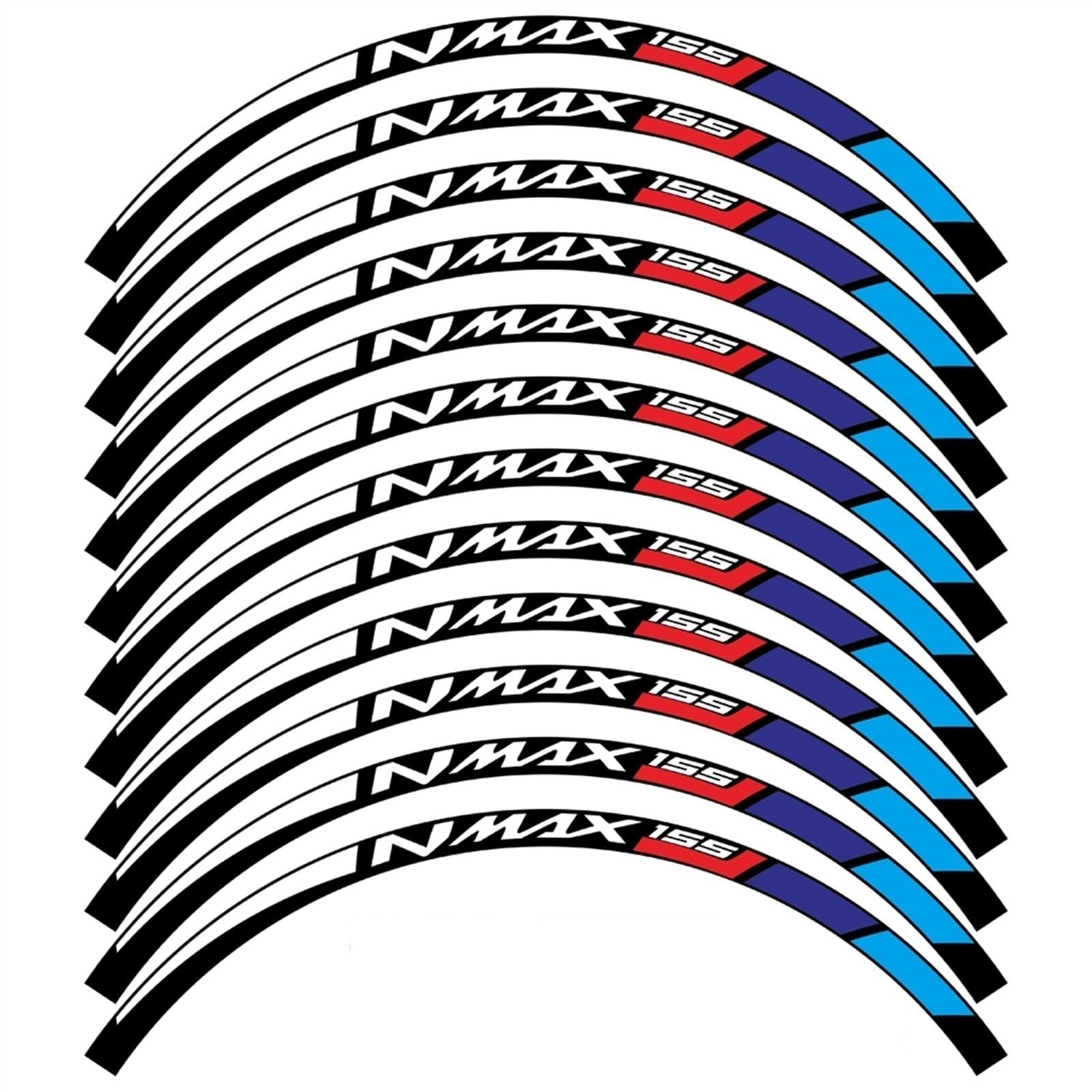 for for NMAX 155 for NMAX155 for Nmax155 Wheel Stickers Motorcycle Sticker Wheel Rim Decal(2)