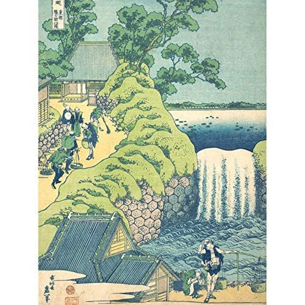 Artery8 Hokusai Falls at Aoigaoka in the Eastern Capital Unframed Wall Art Print Poster Home Decor Premium