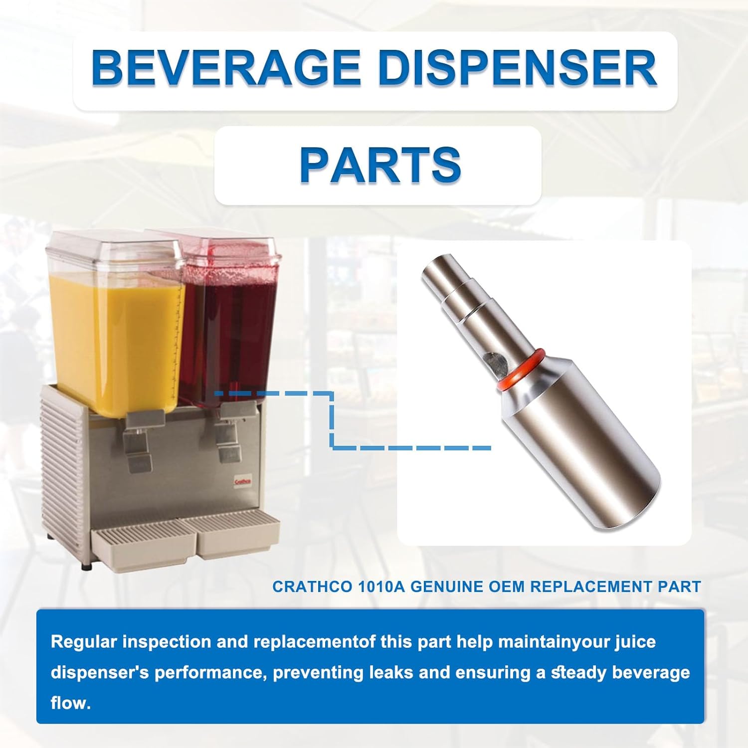 1010A for Crathco 1010A Valve with O-Ring Assembly Replacement Parts for Crathco CS Series Bubbler Cold Beverage Dispensers