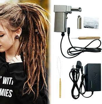 Portable Automatic Dreadlocks Machine, Instant Dreadlock Machine for Electric Handheld Dreadlock Maker Crochet Machine, Quick and Easy DIY Dreadlocks Braiding Hair Extensions