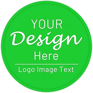Shueewago 100 chips personalizados, logotipo personalizado, impresión a todo color de doble cara tu diseño o texto en una ficha, bueno para bebidas o fichas de cerveza en el bar