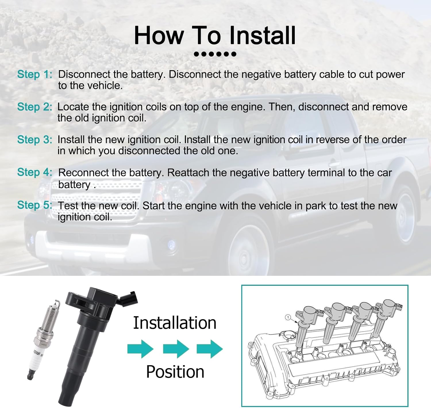 UF611 Ignition Coil Pack XP6203 Spark Plugs Set of 4 For Kia Forte Koup Rondo Optima Sorento Sportage Borrego K900,for Hyundai Genesis Coupe Santa Fe Sport Tucson Equus 2.0L 2.4L 4.6L