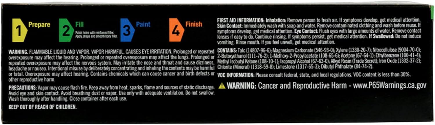 Bondo 651 Glazing & Spot Putty Tube – 1 lb (16 oz) Each, 12-Pack – Fast-Drying, Non-Staining Formula for Automotive Surface Repairs