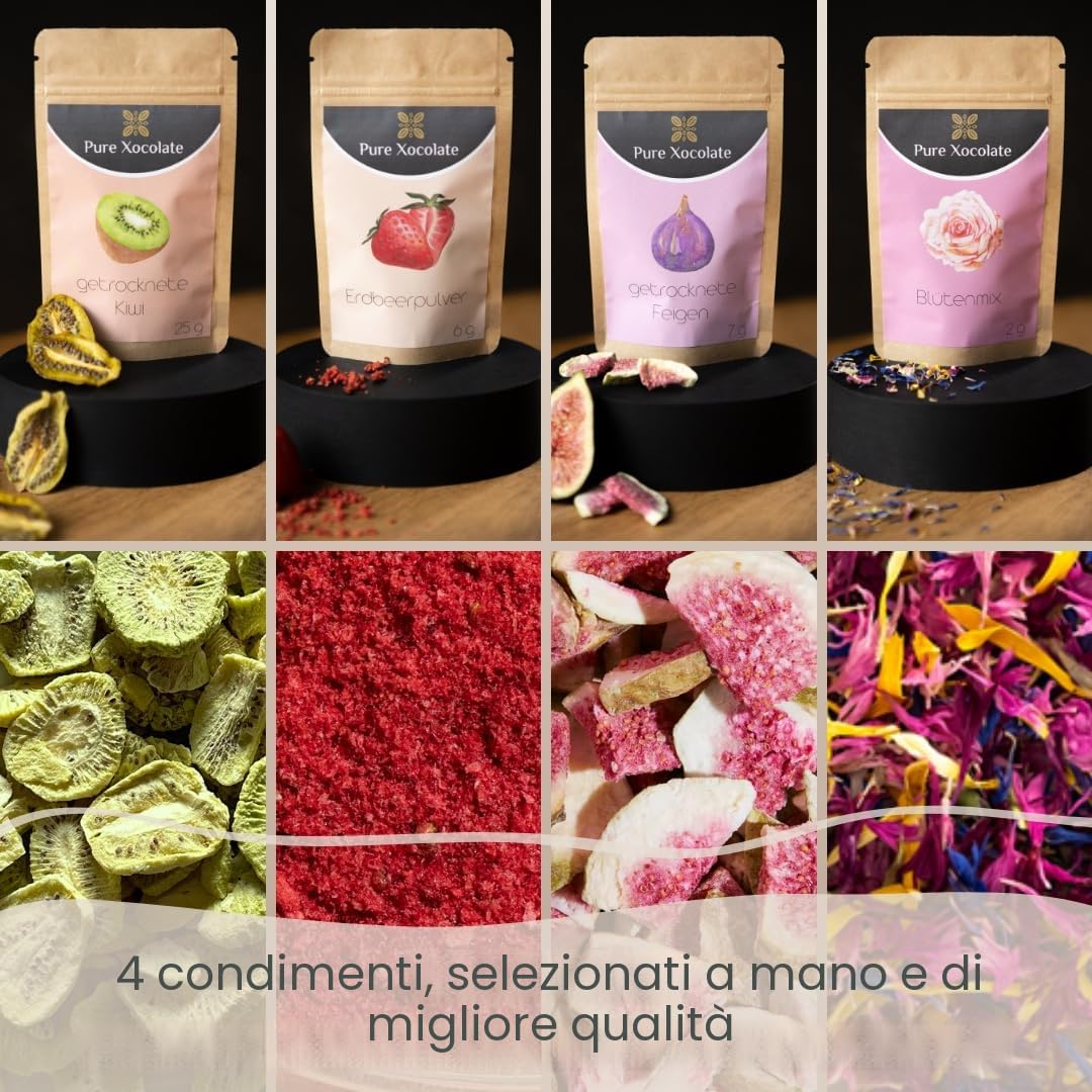 Pure Xocolate Kit cioccolato fai da te – Set per fare il cioccolato – alternativa vegana senza lattosio – idee regalo al cioccolato per bambini, donne e uomini – con stampo in silicone e ricette