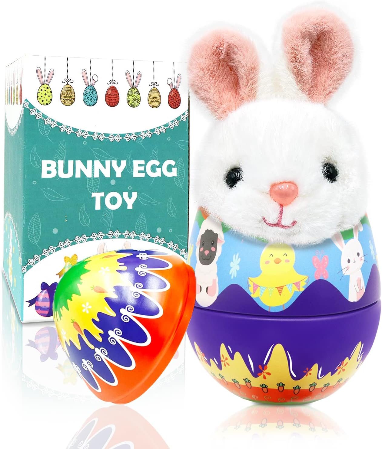 Bunny Egg Toy, a Fun Rabbit Gift, The Egg is Pre-Loaded with This Cute Plush Rabbit Toy.