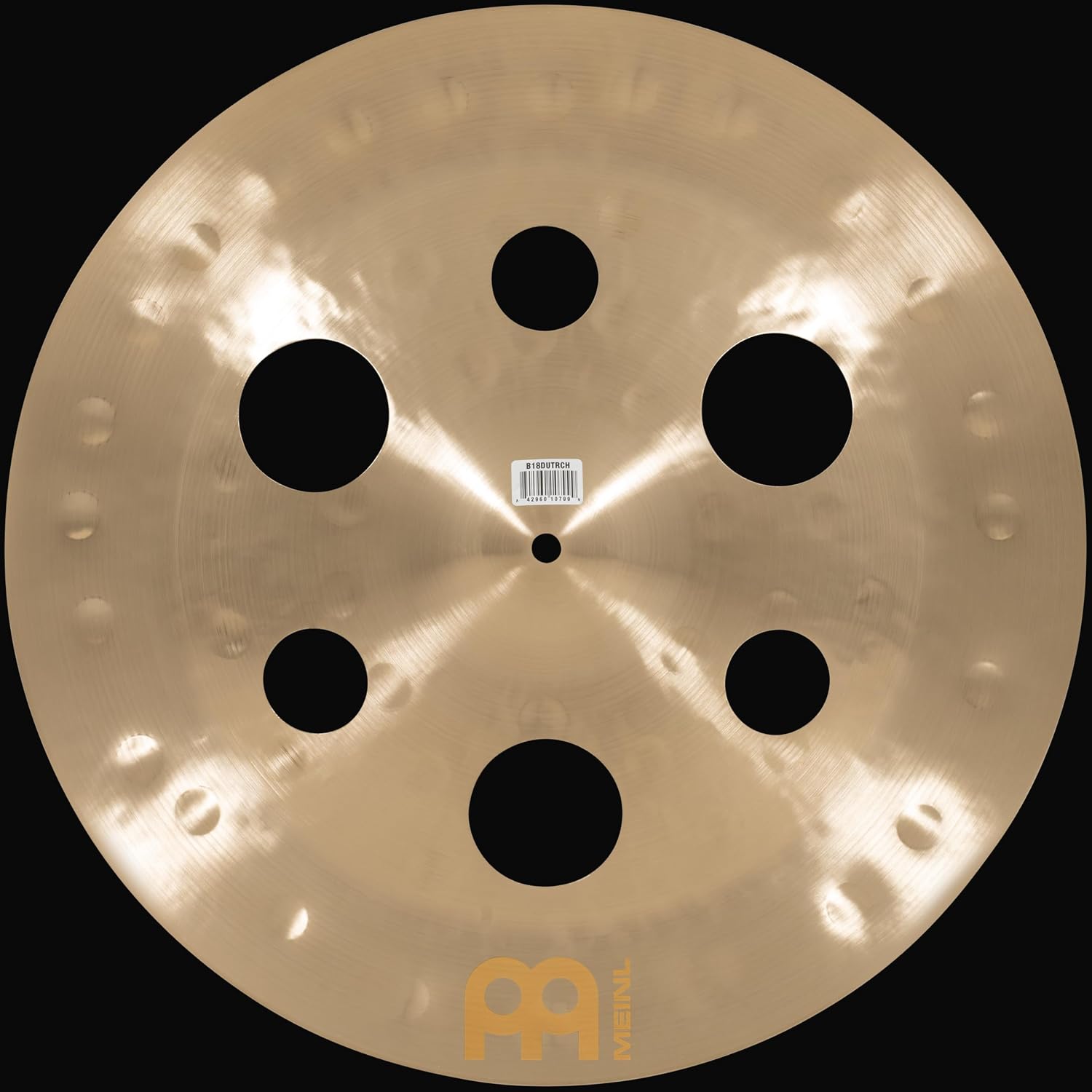 Meinl Cymbals Byzance 18" Dual Trash China with Holes — Made in Turkey — Hand Hammered B20 Bronze, 2-Year Warranty (B18DUTRCH)