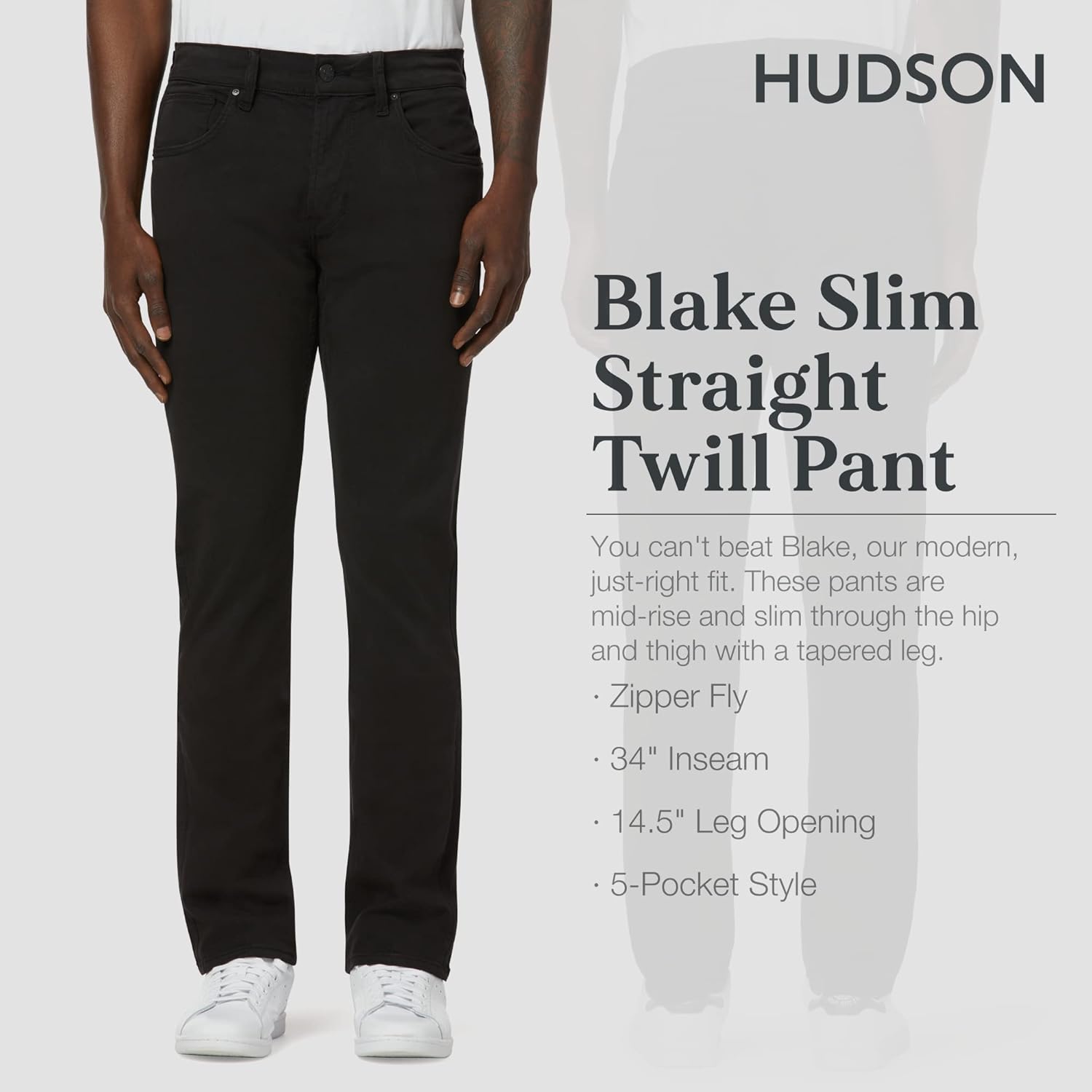 Hudson Men's Blake Slim Straight Leg Jean - Image 3