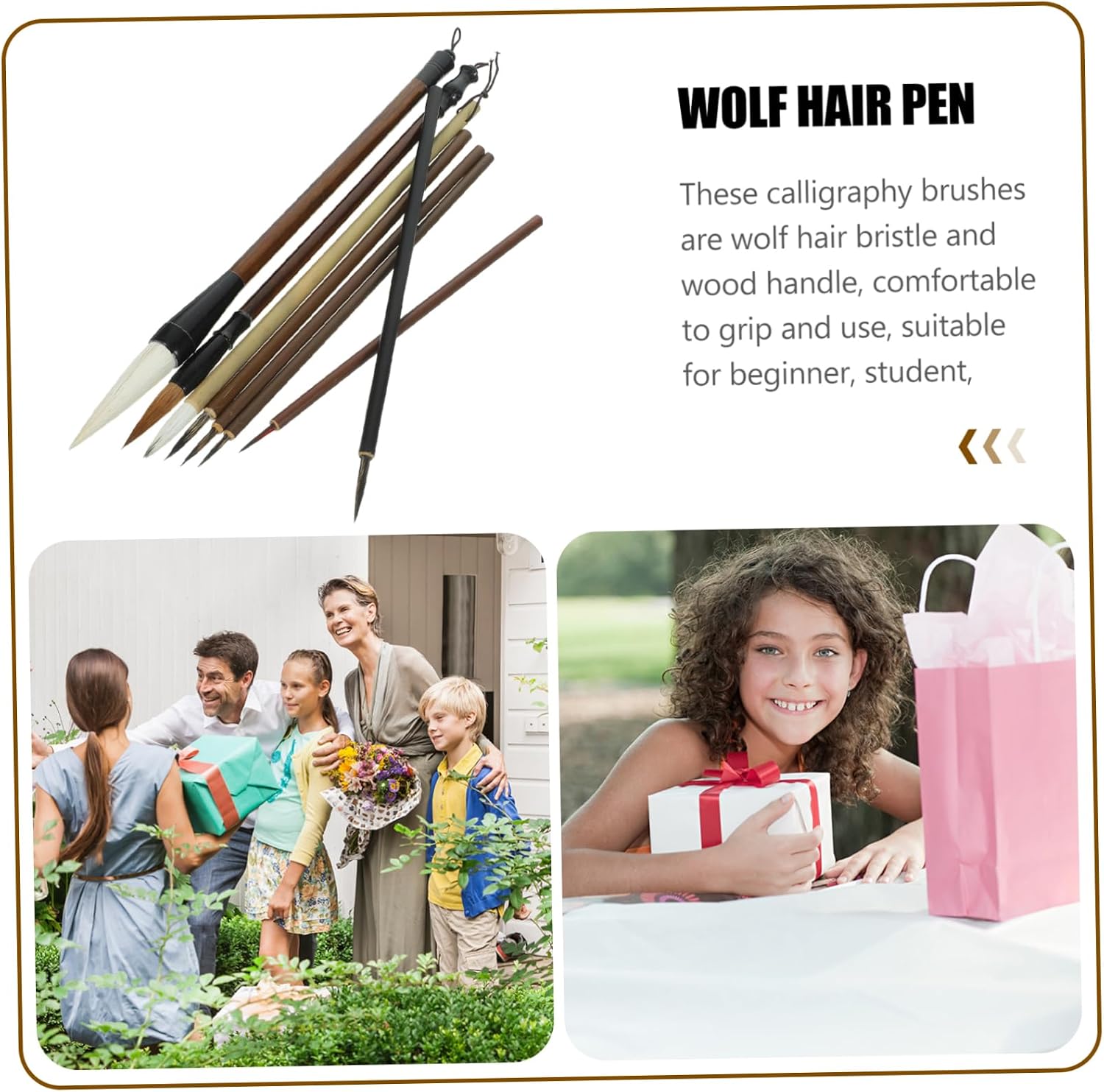 NUOBESTY Paint Brush 1 Set Brush Set Calligraphy for Japanese Stationery Portable Watercolor Long Calligraphy Ink Color Chinese Water Pen Major Fountain Pen Travel