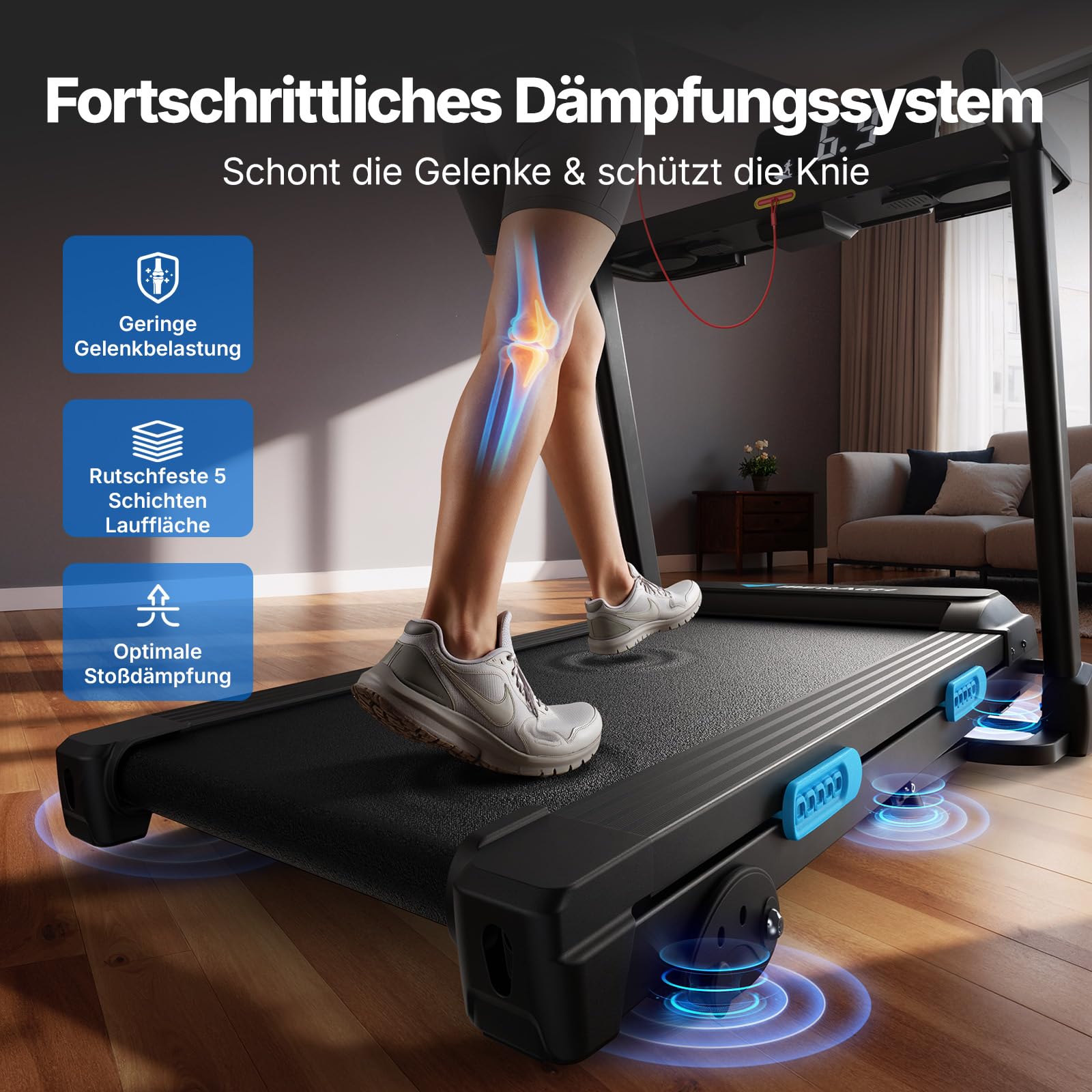 MERACH Laufband Für Zuhause mit Steigung, 0%-18% Automatische Neigung, 8.5km/h12km/h/14km/h Laufband Klappbar, Walking Pad, Treadmill for Home Max 136KG/159KG, 42 * 108CM/46 * 120CM, Laufbänder APP