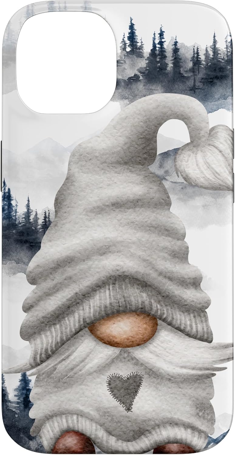 Cute Grey Gnome Pine Trees For Hikers Hiking Dad And Camping Case for iPhone 12/12 Pro