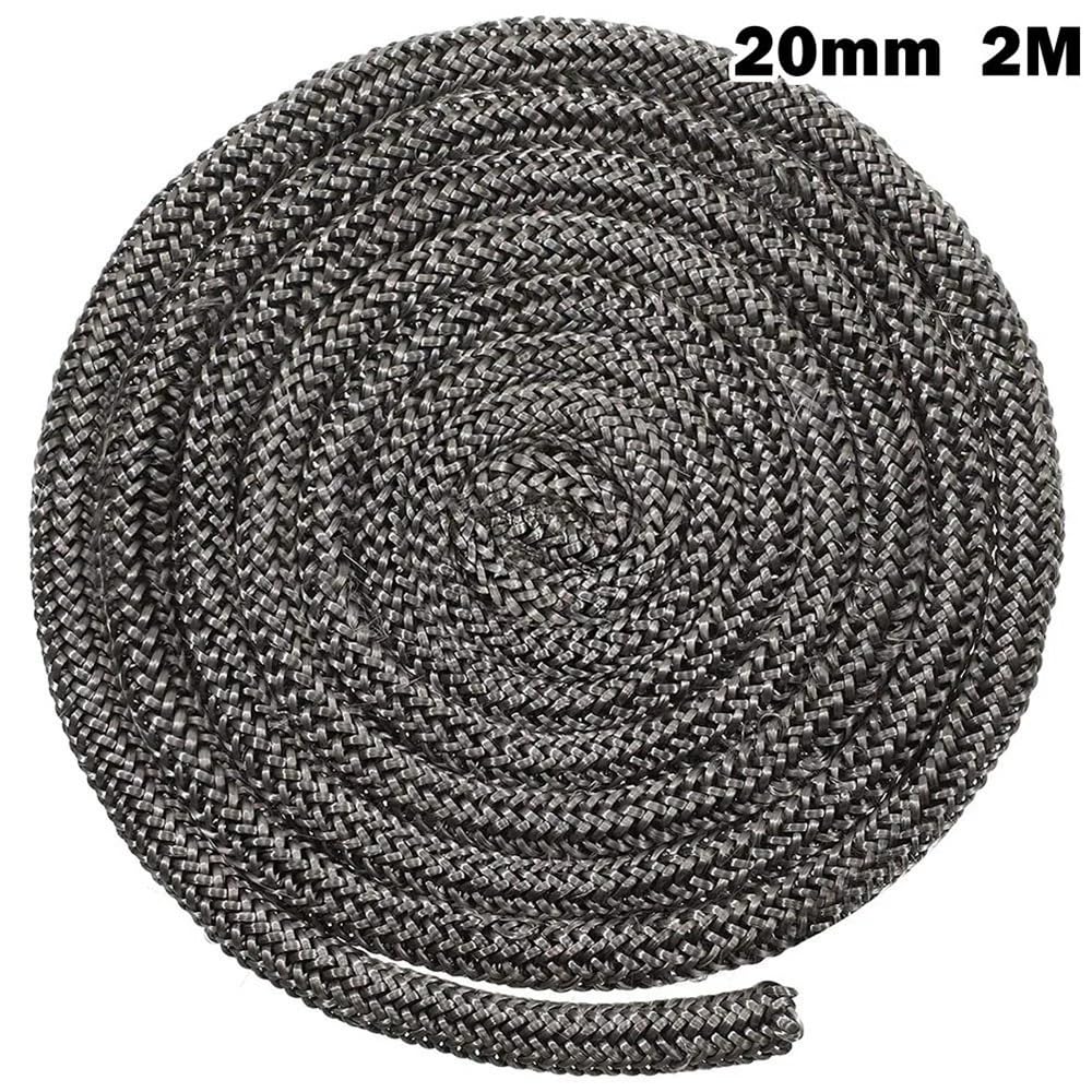 Corda in fibra di vetro per stufe, Guarnizione di tenuta intrecciata in fibra vetro 18-20mm 2M 1pz | 20mm