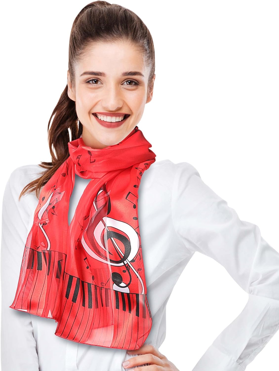 CBC Crown Women's Fashion Music Note Scarf image 2