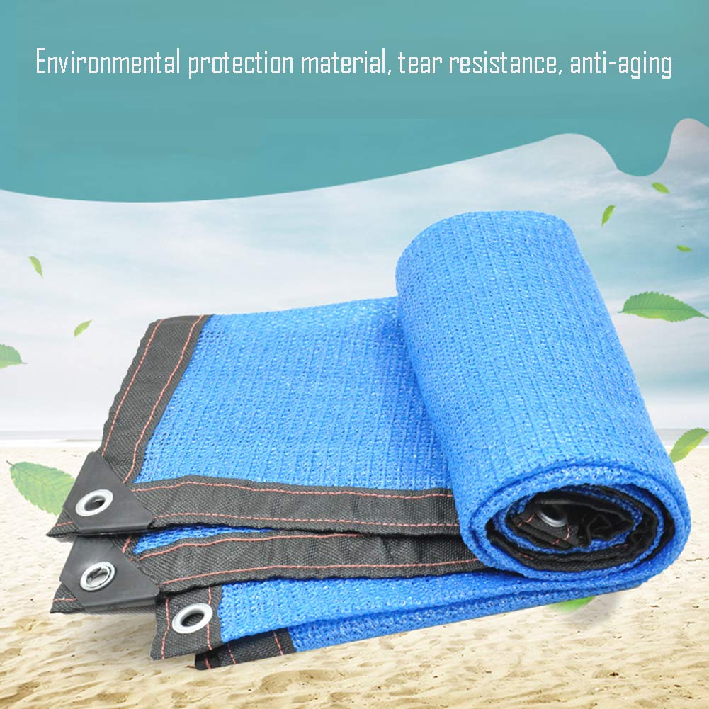 Telas para toldos AGYH Malla De Sombreo Azul, Protector Solar Grueso, Protector Solar con Arandela, Utilizado En Estanques De Perreras Cubiertas De Plantas O Caca De Natación(Size:8x10m)