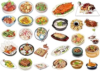 Seasonstorm Chinese Dinner Food Menu Aesthetic Diary Travel Journal Paper Stickers Scrapbooking Stationery School Office Art Supplies (PK521)