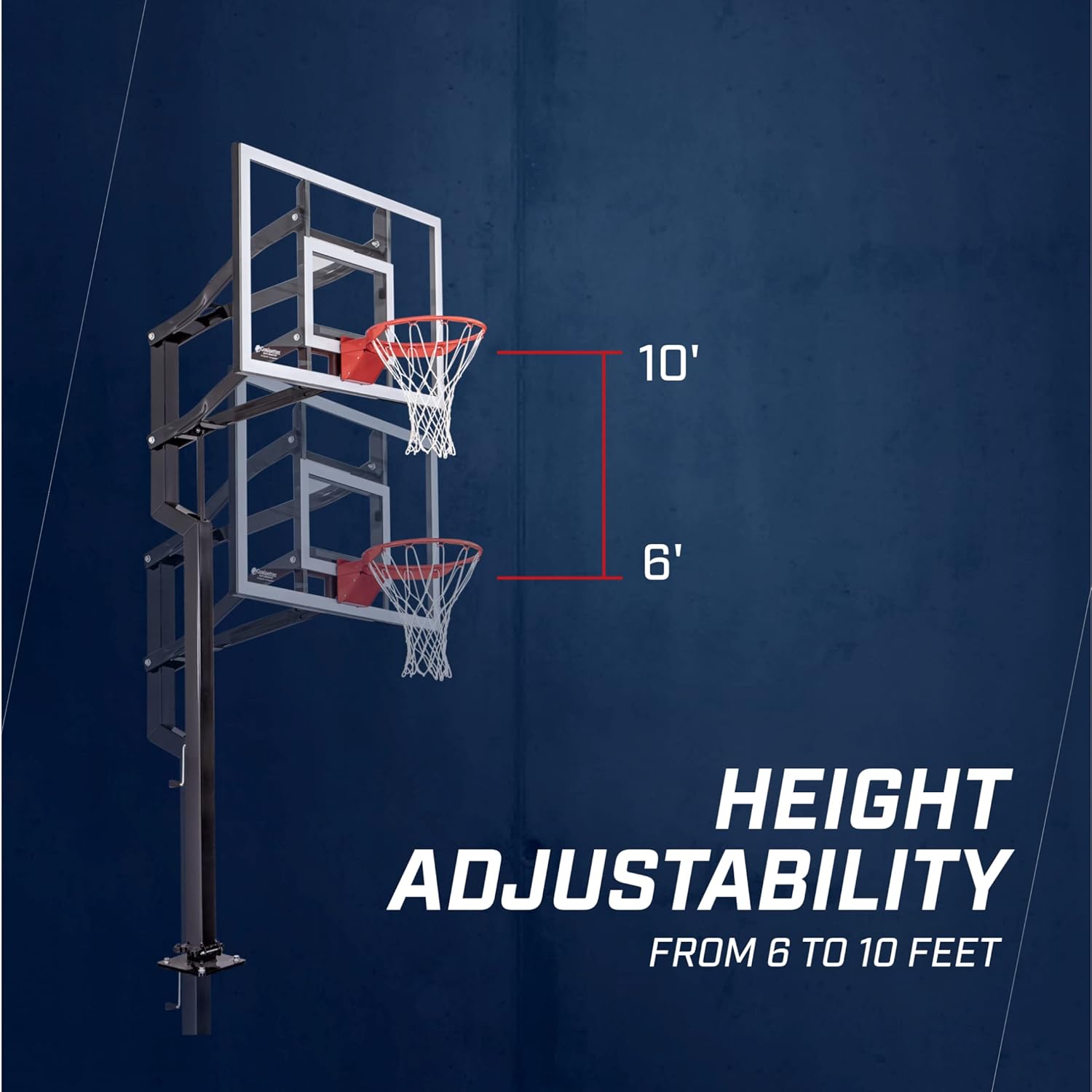 Buy Goalsetter Contender In Ground Adjustable Basketball Hoop System