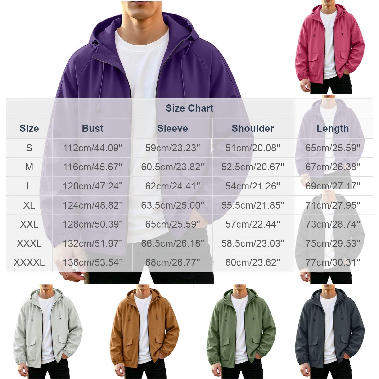 Softshelljacke Herren Winddicht Fahrradjacke Leicht Laufjacke Reissverschluss Übergangsjacke mit Kapuze Atmungsaktiv Funktionsjacke Outdoor Wanderjacke Windjacke Modische Sportjacke Outdoorjacke
