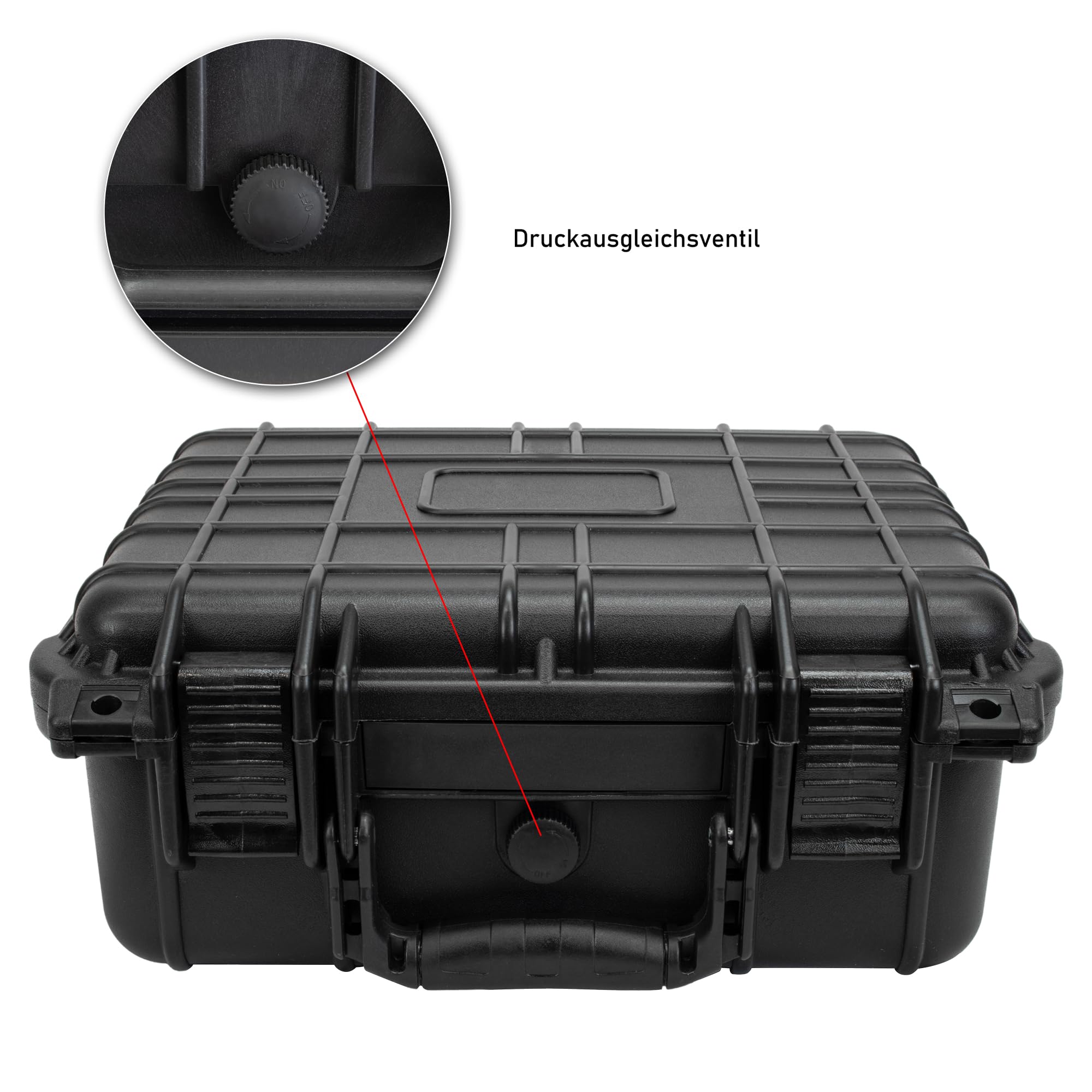 FATBOX Echolotkoffer G 30 – Wasserdichter Outdoor Schutzkoffer mit Rasterschaumstoff für Fischfinder & Akkus – Schlagfester Transportkoffer mit Druckausgleichsventil (Modell 2750-28x24x12cm)
