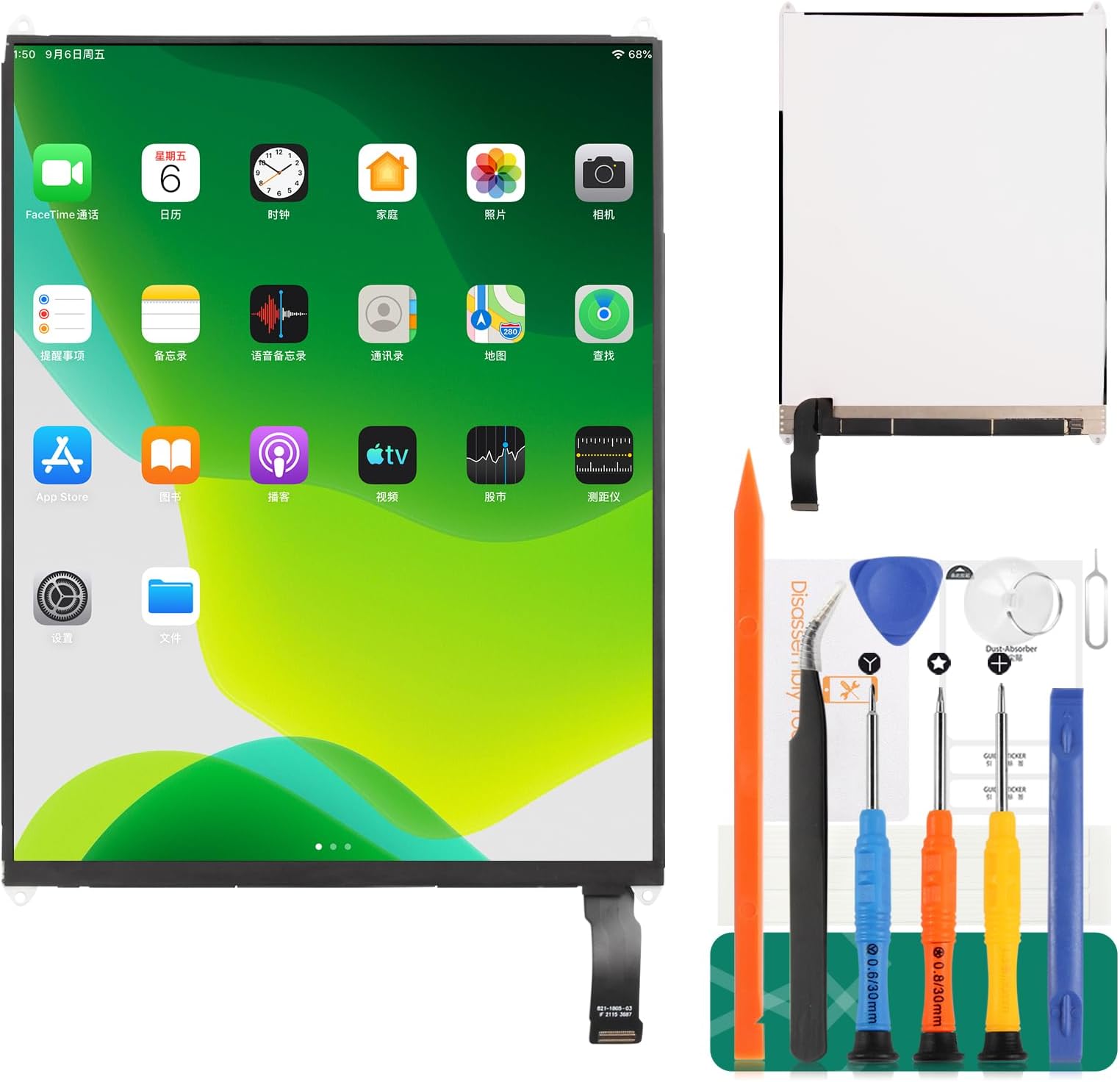 SRJTEK LCD Replacement for iPad mini 2 3 A1489 A1490 A1491 A1599 A1560 LCD OLED Display Screen Panel Repair Parts Kits (Touch Screen not Included)