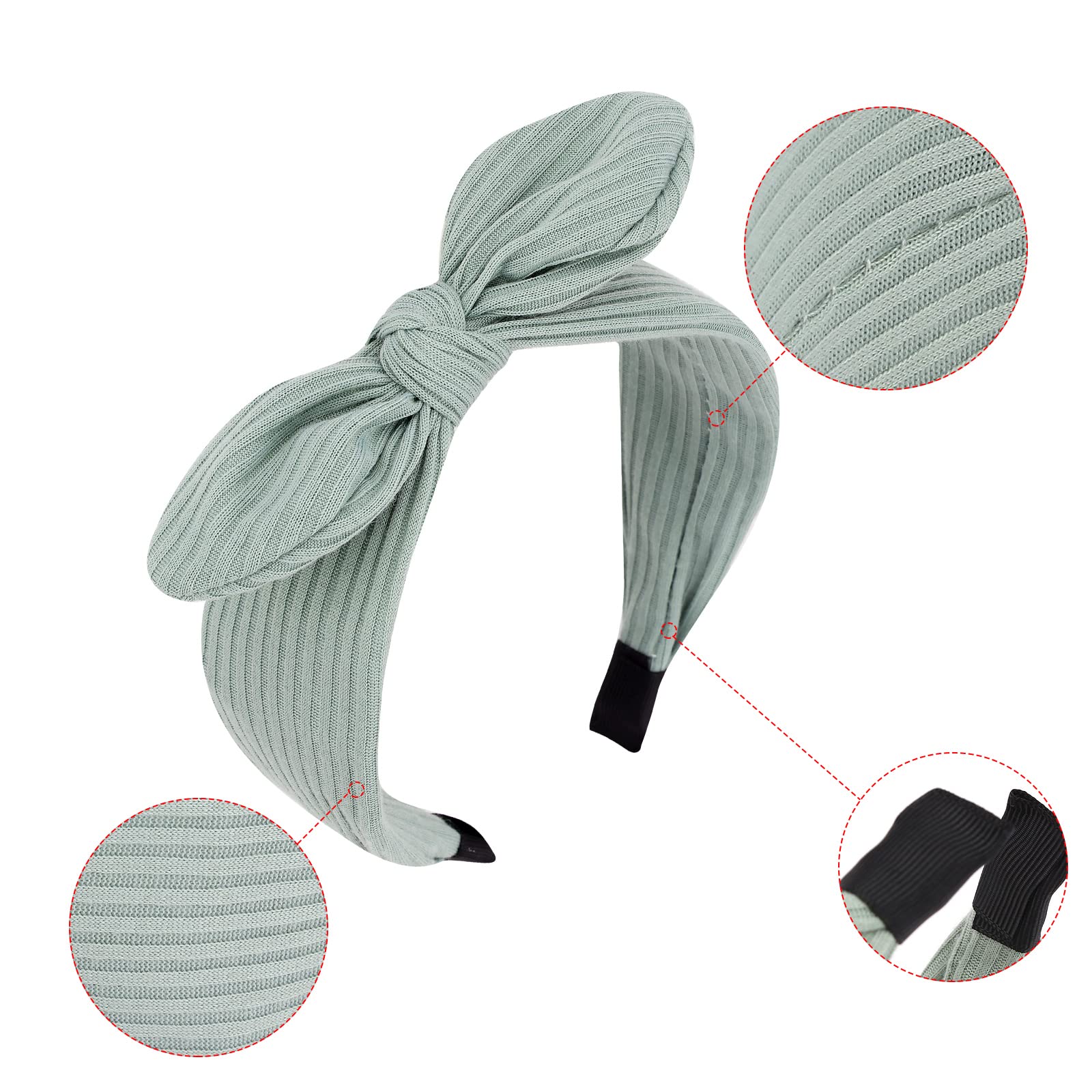 4 Fasce Per Capelli Imbottite Wecoe - Antiscivolo, Morbide, Spesse, Colori Neutri (Nero, Bianco, Rosa, Marrone) - Accessori Moda Y2K