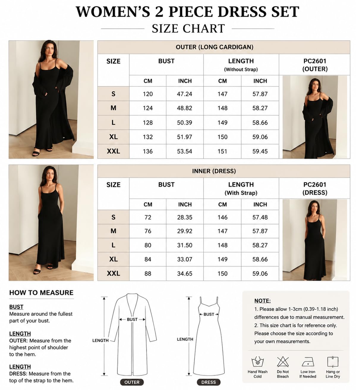 Conjunto 2 Piezas Mujer Conjunto De Dos Piezas Para Mujer Cárdigan Largo Abierto Por Delante Y Vestido Maxi Ajustado Sin Mangas Ropa De Estar Por Casa Elegante E Informal Conjunto A Juego Para Oto