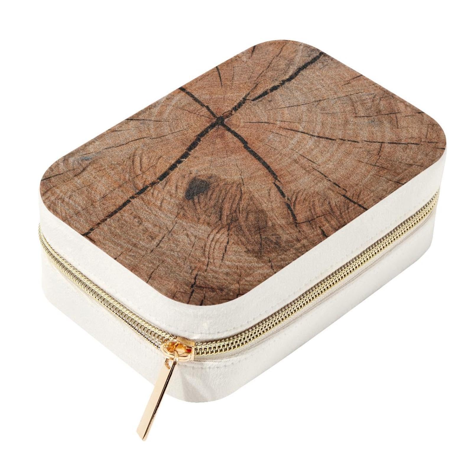 Boîte à bijoux de voyage de luxe en velours vieilli avec rangements amovibles précieux