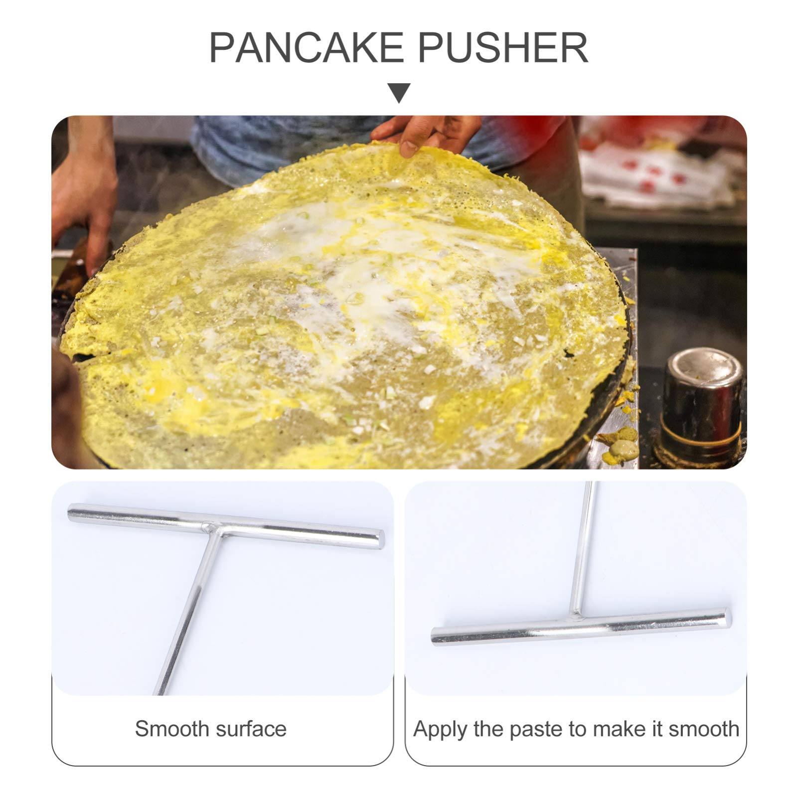 Luxshiny Acciaio Inox Spatola per Crepes, e Leggera Liscia