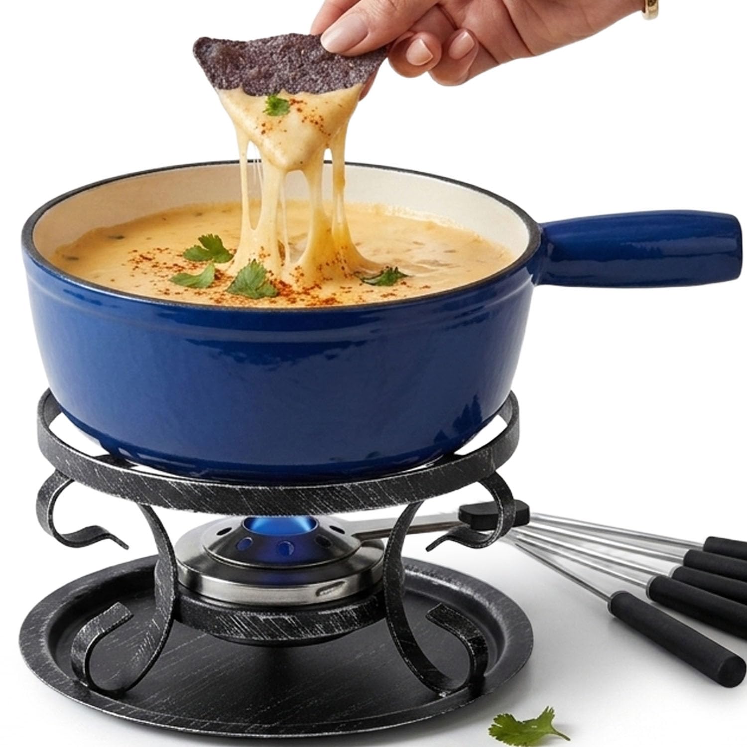 Gietijzeren fondueset in originele doos - EvenSnuffelen Gietijzeren fondueset in originele doos - EvenSnuffelen