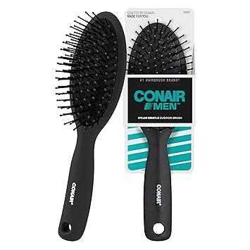 CONAIR Men Hair Brush, Men’s Detangler Brush for Everyday Brushing